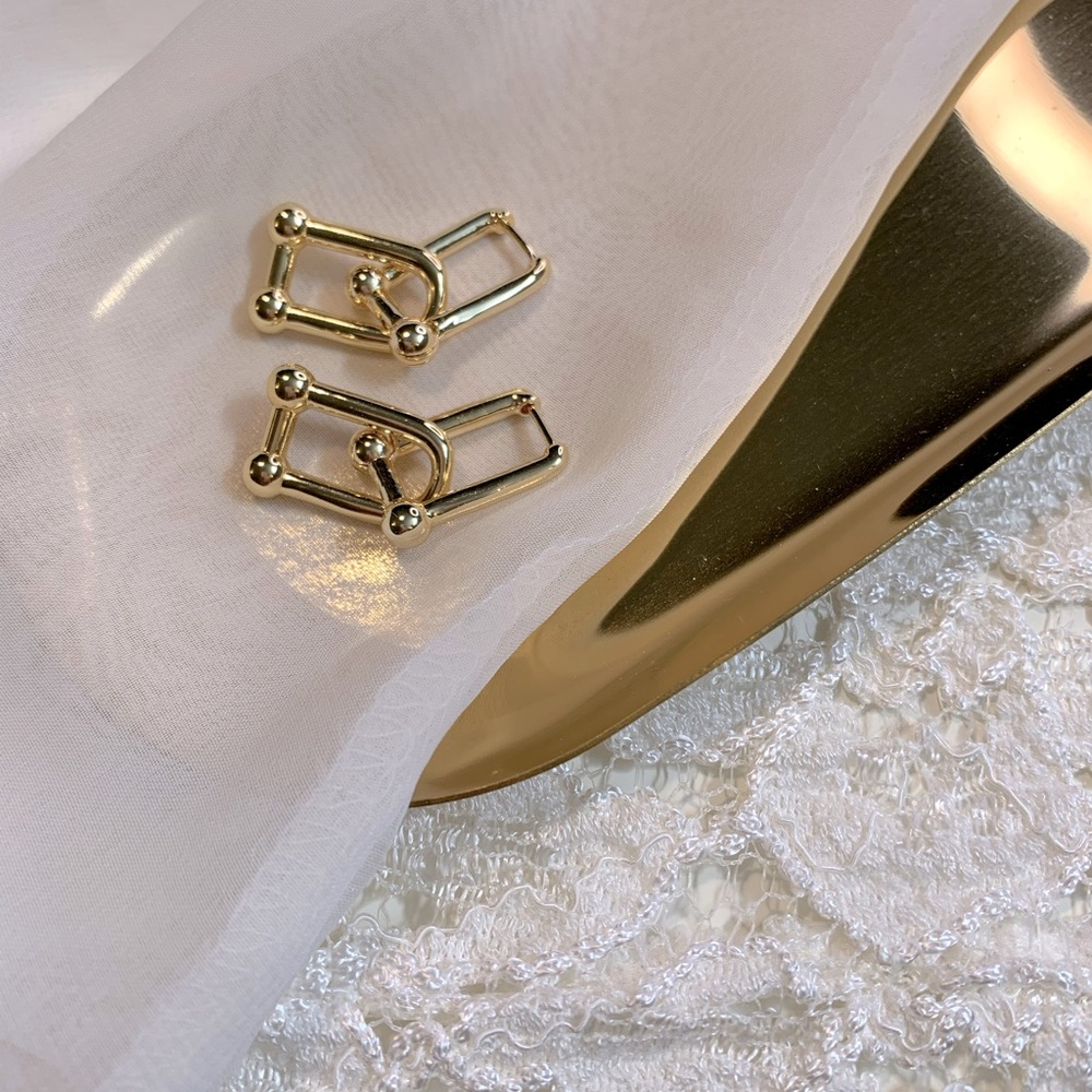 Gold Statement Dangle Earrings